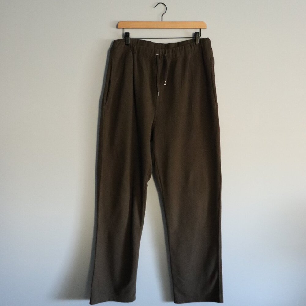 American Essentials Women's Brown Sz XL Luxury Sherpa Stretch Straight Leg Pants